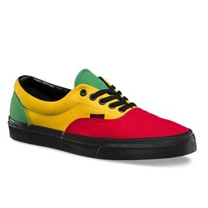 red yellow and green vans